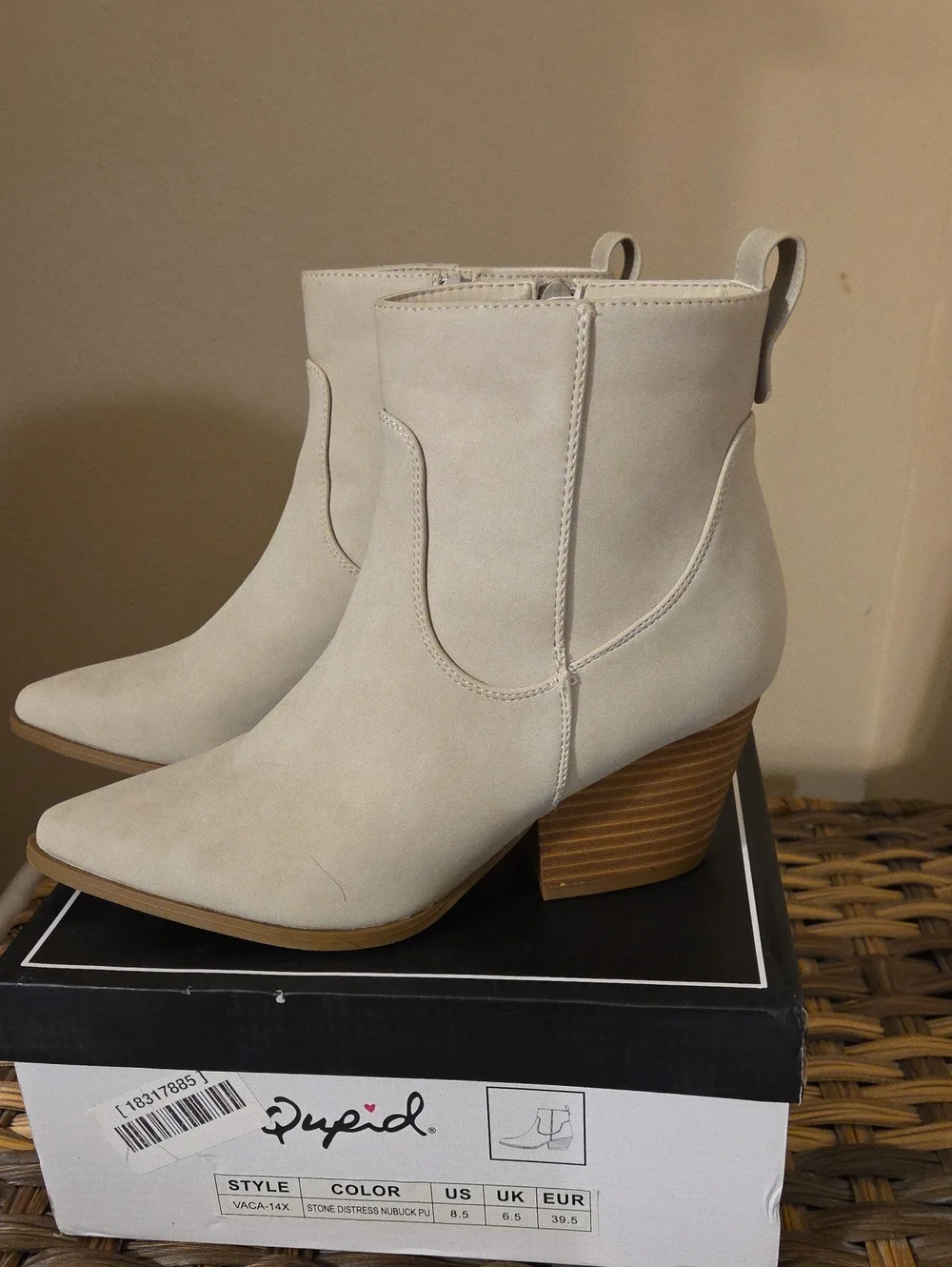 Qupid Stone Color Boots - Picture 2 of 6